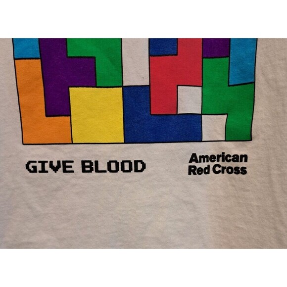 Tetris 40th Anniversary T Shirt American Red Cross Graphic Print Hanes-T Size XL - Picture 4 of 14